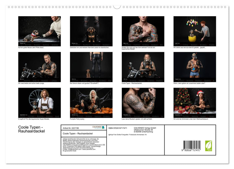 Coole Typen - Rauhaardackel (CALVENDO Premium Wandkalender 2026)