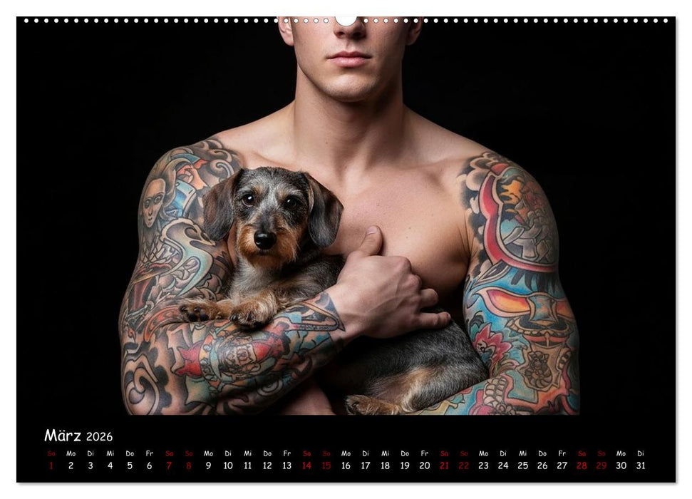 Coole Typen - Rauhaardackel (CALVENDO Premium Wandkalender 2026)