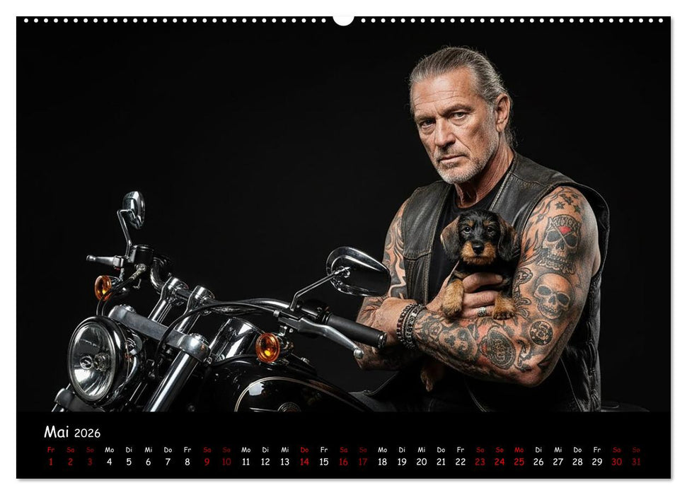 Coole Typen - Rauhaardackel (CALVENDO Premium Wandkalender 2026)