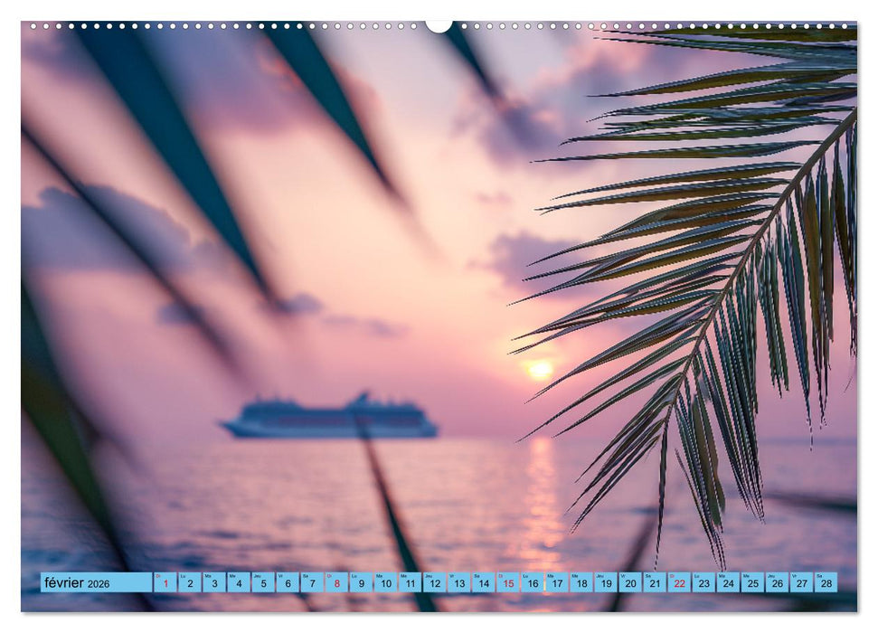 Paquebots de croisière - Géants des mers impressionnants (CALVENDO Calendrier mensuel 2026)