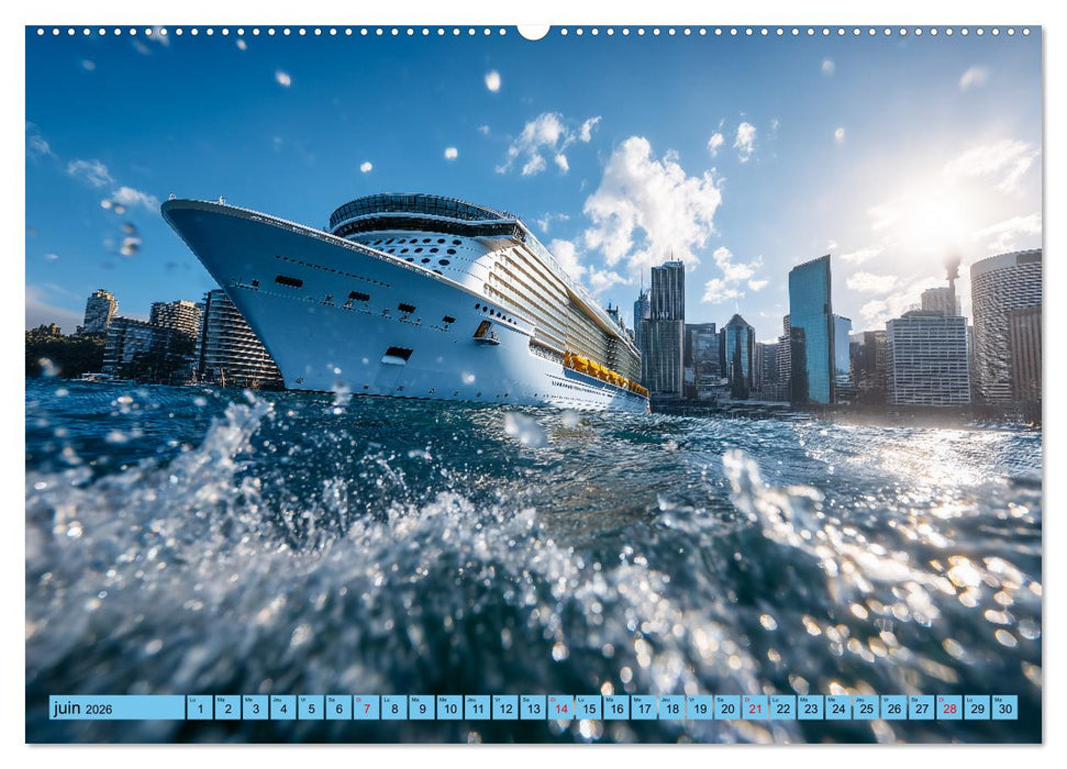 Paquebots de croisière - Géants des mers impressionnants (CALVENDO Calendrier mensuel 2026)