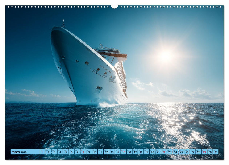 Paquebots de croisière - Géants des mers impressionnants (CALVENDO Calendrier supérieur 2026)