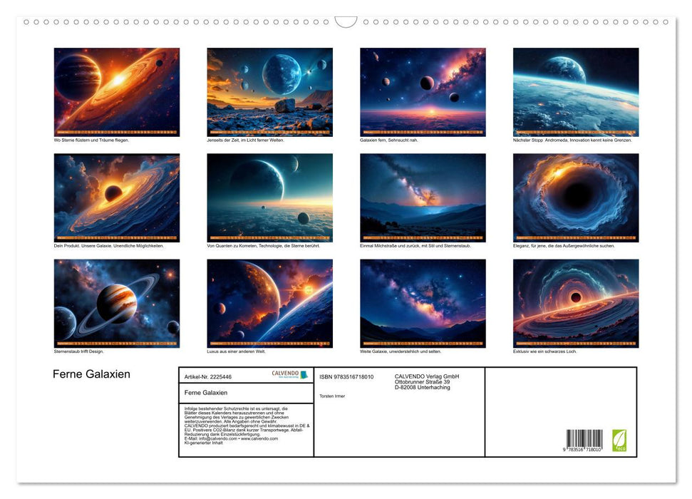 Ferne Galaxien (CALVENDO Wandkalender 2026)