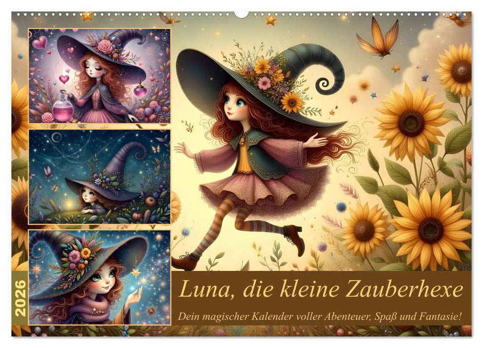 Luna, die kleine Zauberhexe (CALVENDO Wandkalender 2026)