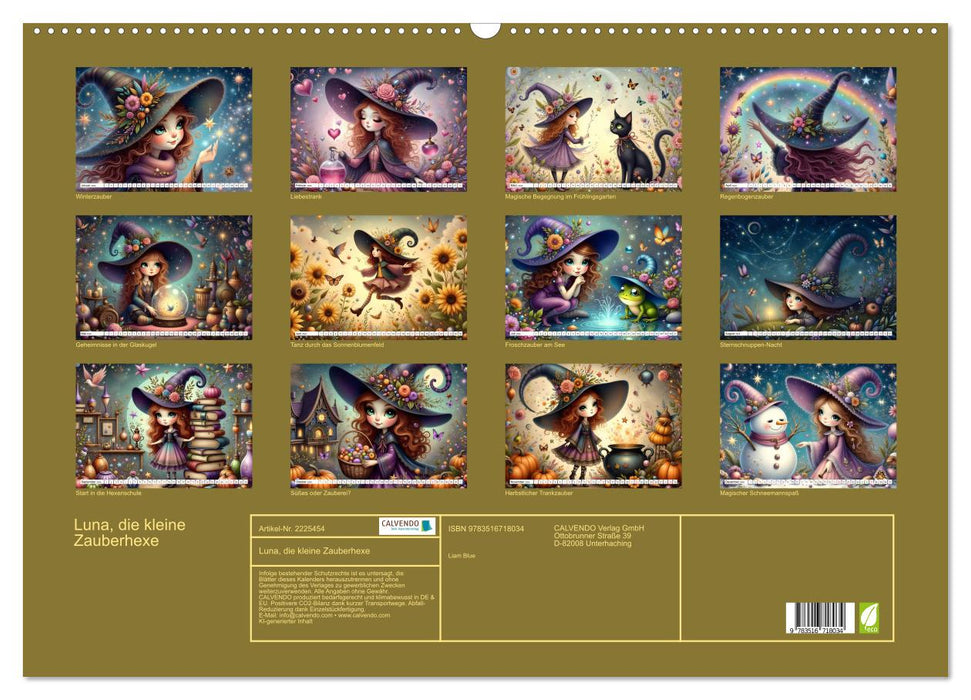 Luna, die kleine Zauberhexe (CALVENDO Wandkalender 2026)