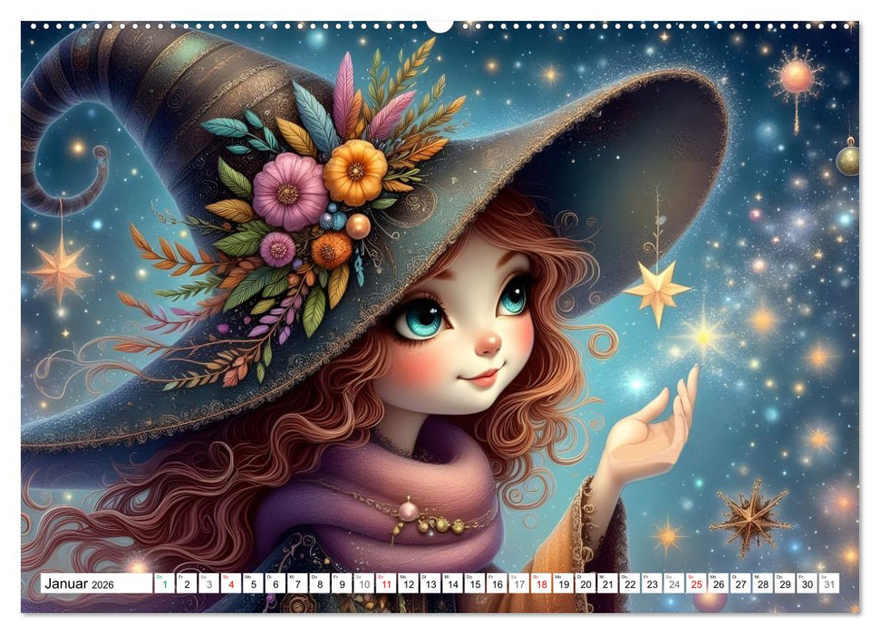Luna, die kleine Zauberhexe (CALVENDO Wandkalender 2026)