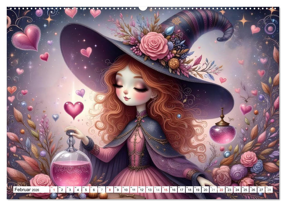 Luna, die kleine Zauberhexe (CALVENDO Wandkalender 2026)