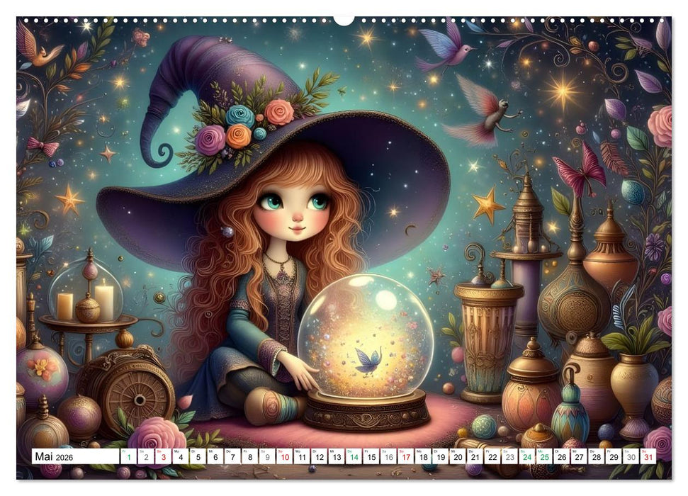 Luna, die kleine Zauberhexe (CALVENDO Wandkalender 2026)