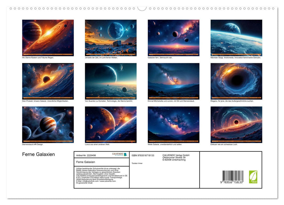 Ferne Galaxien (CALVENDO Premium Wandkalender 2026)