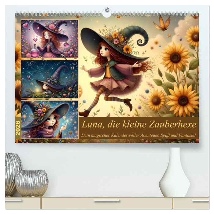 Luna, die kleine Zauberhexe (CALVENDO Premium Wandkalender 2026)