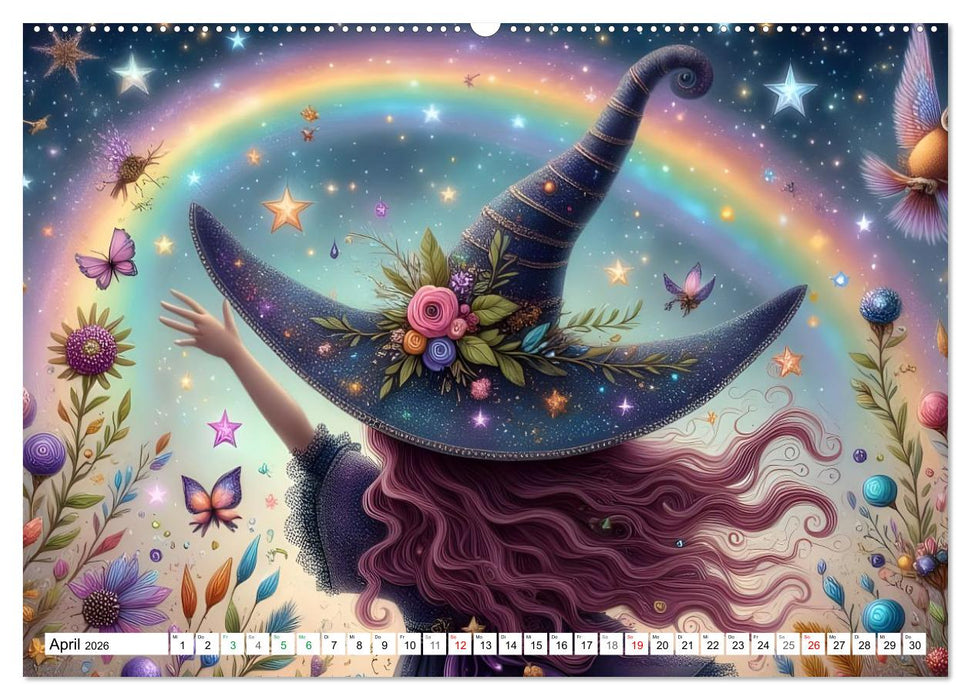 Luna, die kleine Zauberhexe (CALVENDO Premium Wandkalender 2026)