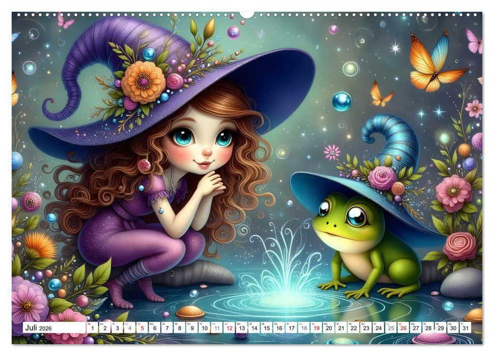 Luna, die kleine Zauberhexe (CALVENDO Premium Wandkalender 2026)