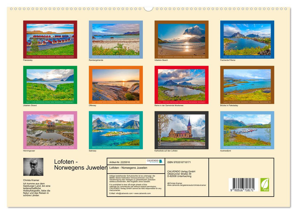Lofoten - Norwegens Juwelen (CALVENDO Premium Wandkalender 2026)