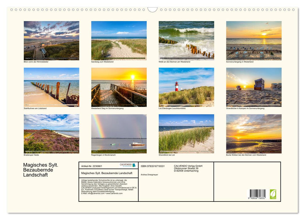 Magisches Sylt. Bezaubernde Landschaft (CALVENDO Wandkalender 2026)