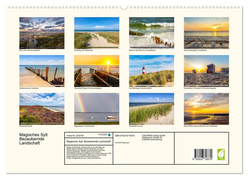 Magisches Sylt. Bezaubernde Landschaft (CALVENDO Premium Wandkalender 2026)