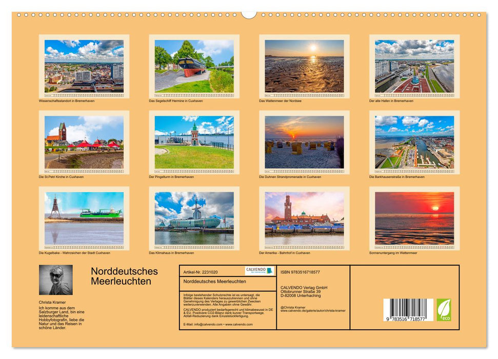 Norddeutsches Meerleuchten (CALVENDO Premium Wandkalender 2026)