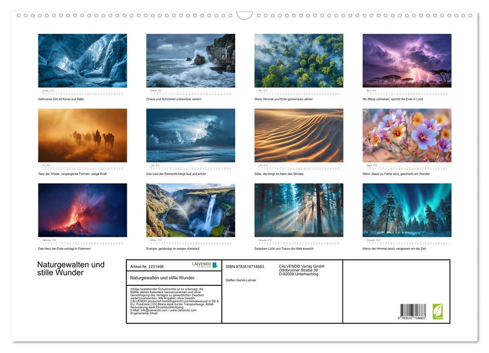 Naturgewalten und stille Wunder (CALVENDO Wandkalender 2026)