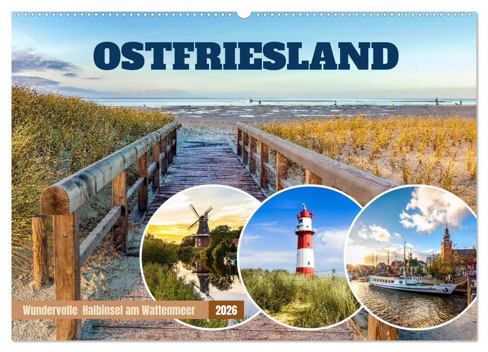 OSTFRIESLAND Wundervolle Halbinsel am Wattenmeer (CALVENDO Wandkalender 2026)