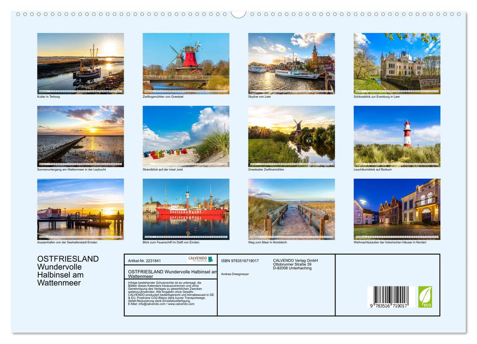 OSTFRIESLAND Wundervolle Halbinsel am Wattenmeer (CALVENDO Premium Wandkalender 2026)