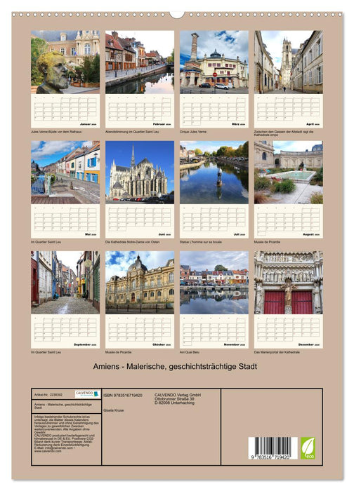 Amiens - Malerische, geschichtsträchtige Stadt (CALVENDO Premium Wandkalender 2026)