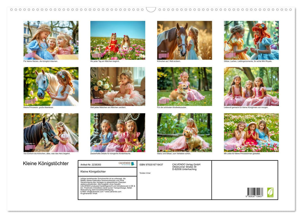 Kleine Königstöchter (CALVENDO Wandkalender 2026)