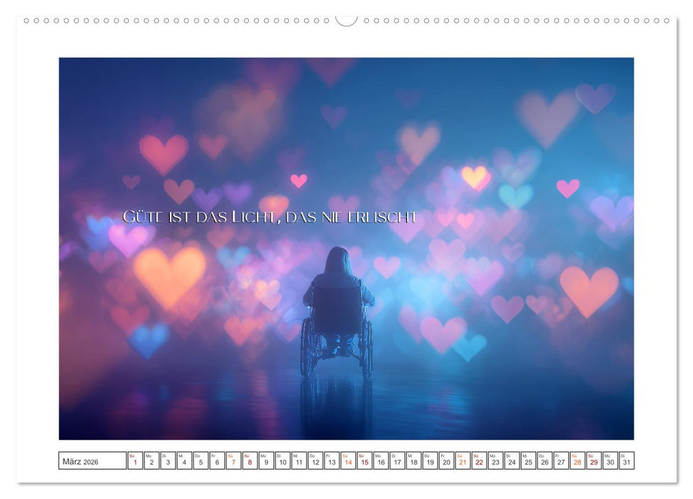 Zeit für Dankbarkeit - Pflege mit Herz (CALVENDO Wandkalender 2026)