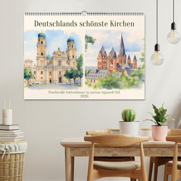 Deutschlands schönste Kirchen (CALVENDO Wandkalender 2026)