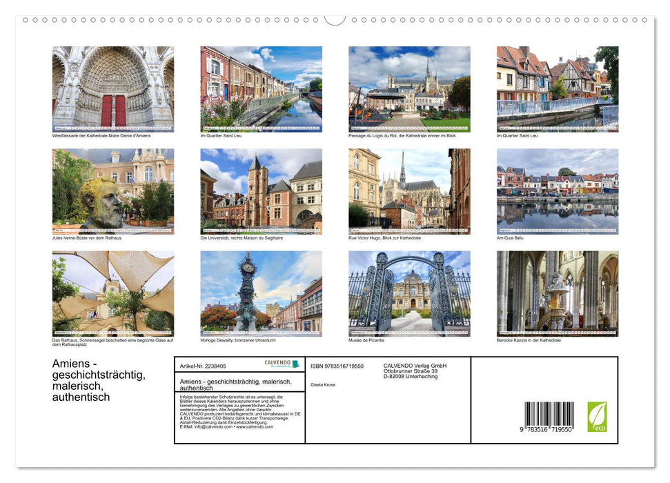 Amiens - geschichtsträchtig, malerisch, authentisch (CALVENDO Premium Wandkalender 2026)
