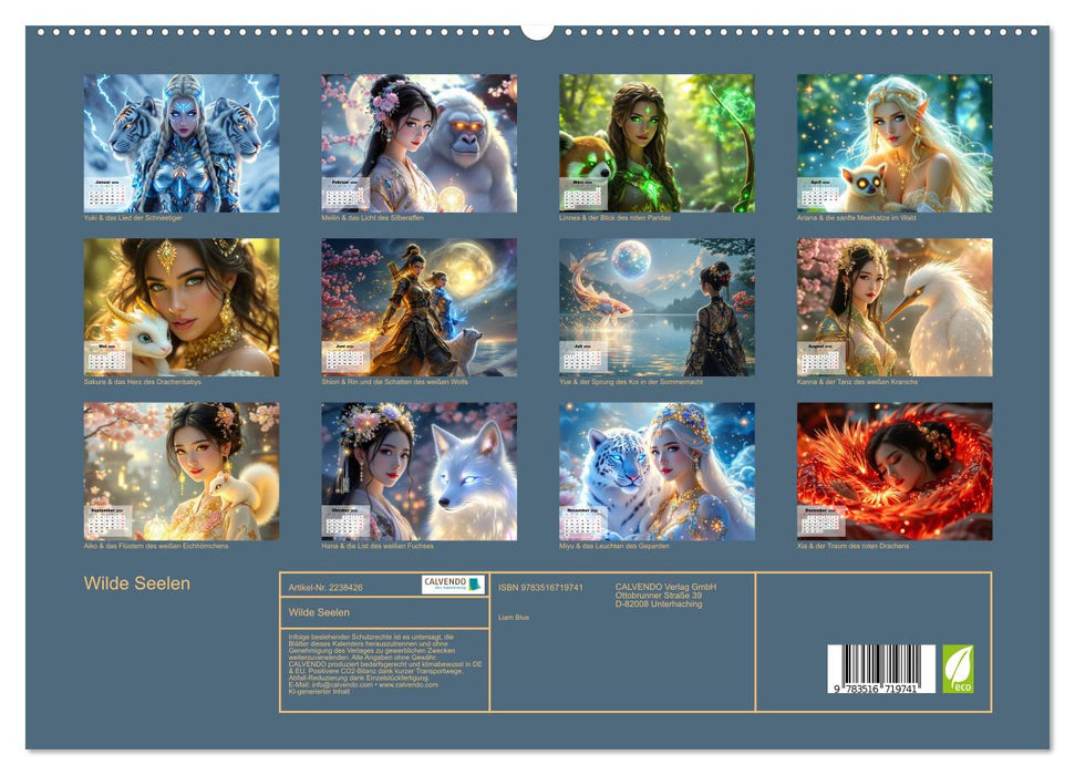 Wilde Seelen (CALVENDO Premium Wandkalender 2026)