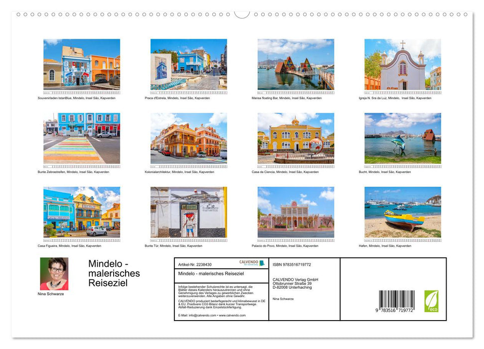 Mindelo - malerisches Reiseziel (CALVENDO Premium Wandkalender 2026)