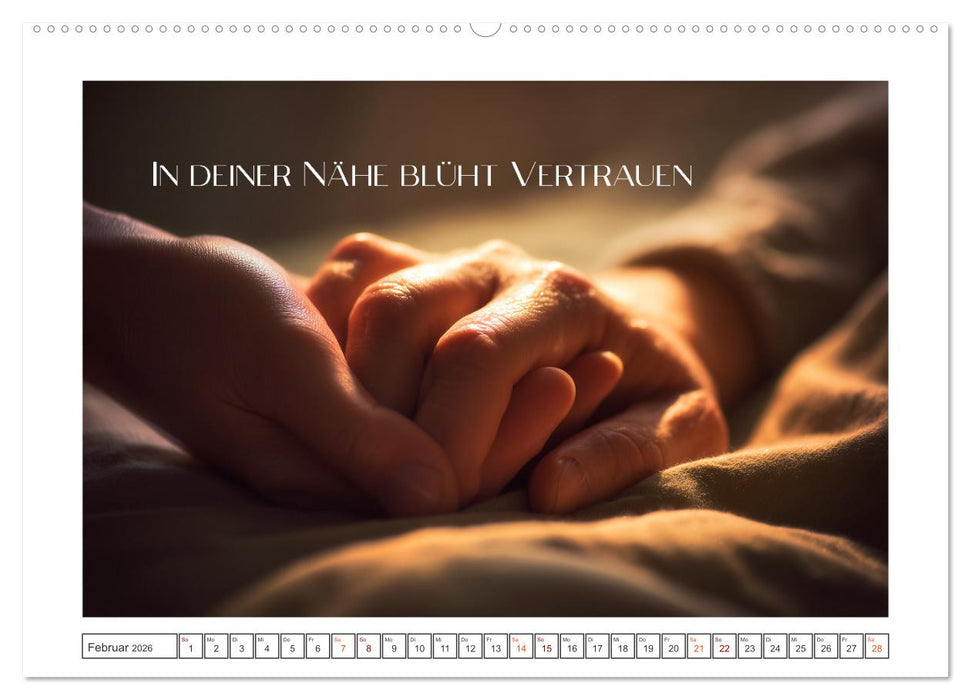 Zeit für Dankbarkeit - Pflege mit Herz (CALVENDO Premium Wandkalender 2026)