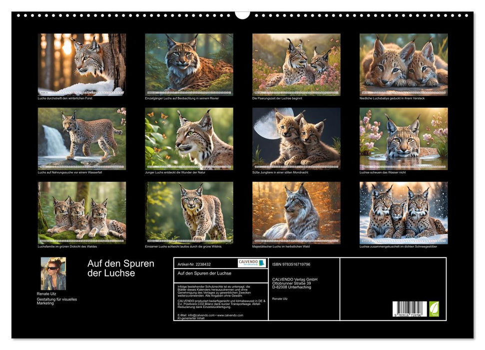 Auf den Spuren der Luchse (CALVENDO Wandkalender 2026)