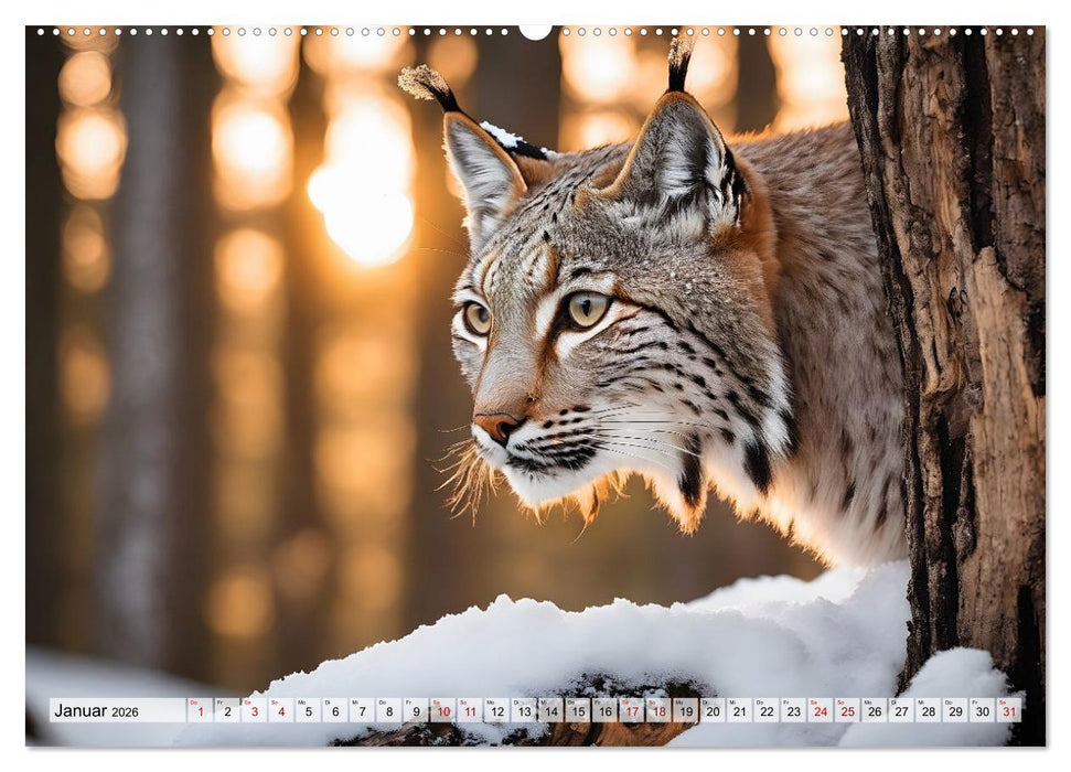 Auf den Spuren der Luchse (CALVENDO Wandkalender 2026)