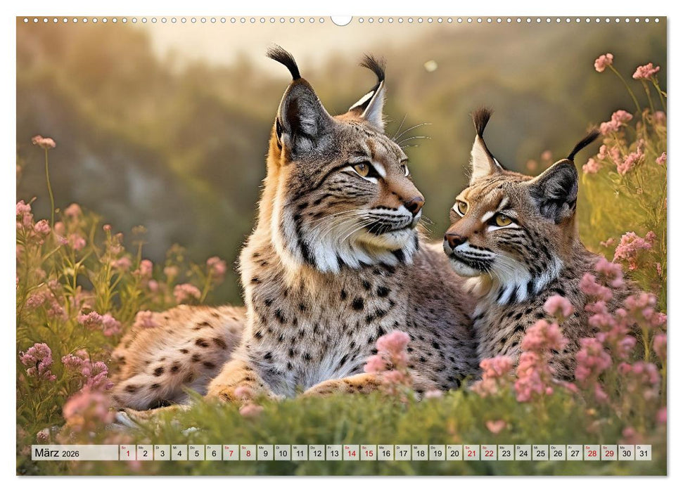 Auf den Spuren der Luchse (CALVENDO Wandkalender 2026)