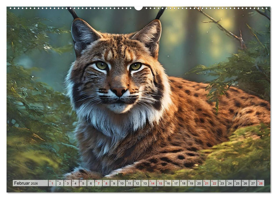 Auf den Spuren der Luchse (CALVENDO Premium Wandkalender 2026)