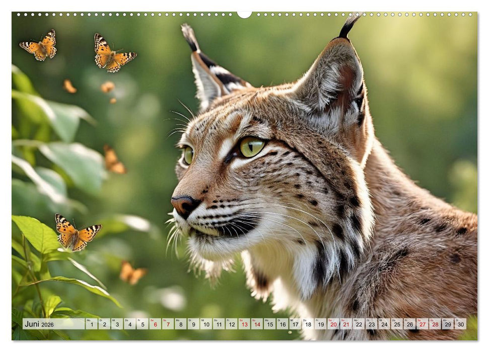 Auf den Spuren der Luchse (CALVENDO Premium Wandkalender 2026)