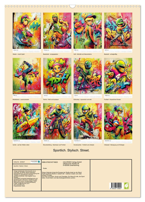 Sportlich. Stylisch. Street. (CALVENDO Wandkalender 2026)