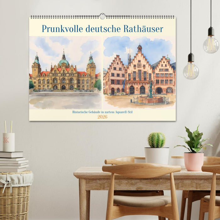 Prunkvolle deutsche Rathäuser (CALVENDO Wandkalender 2026)