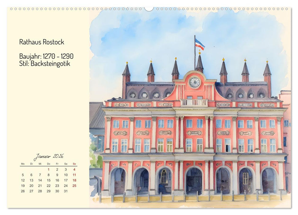 Prunkvolle deutsche Rathäuser (CALVENDO Wandkalender 2026)