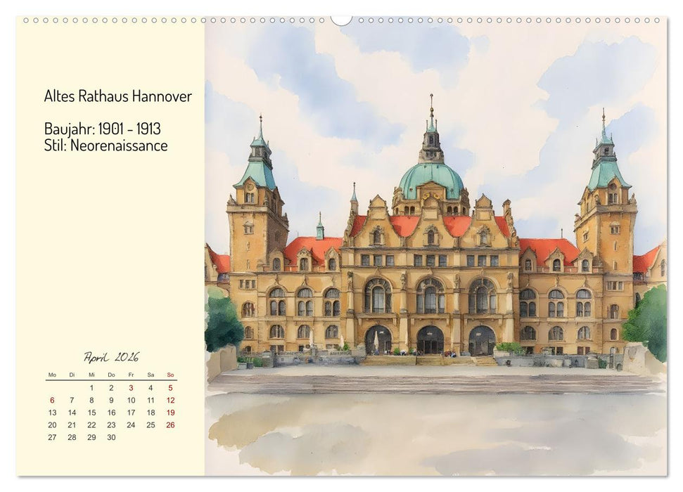 Prunkvolle deutsche Rathäuser (CALVENDO Wandkalender 2026)