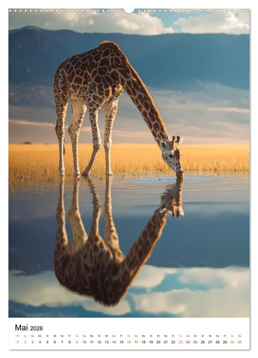 Giraffen - die Welt von oben betrachtet (CALVENDO Wandkalender 2026)