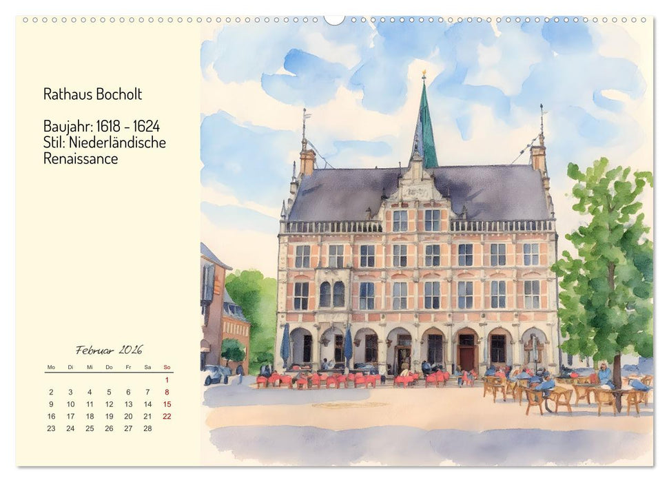 Prunkvolle deutsche Rathäuser (CALVENDO Premium Wandkalender 2026)