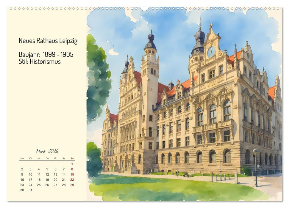 Prunkvolle deutsche Rathäuser (CALVENDO Premium Wandkalender 2026)