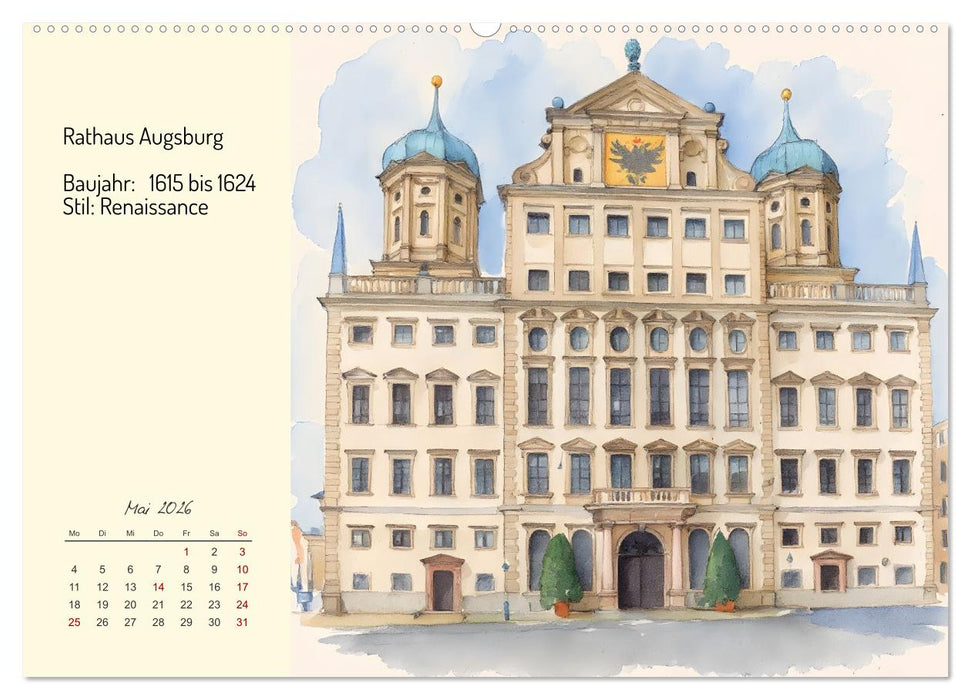Prunkvolle deutsche Rathäuser (CALVENDO Premium Wandkalender 2026)