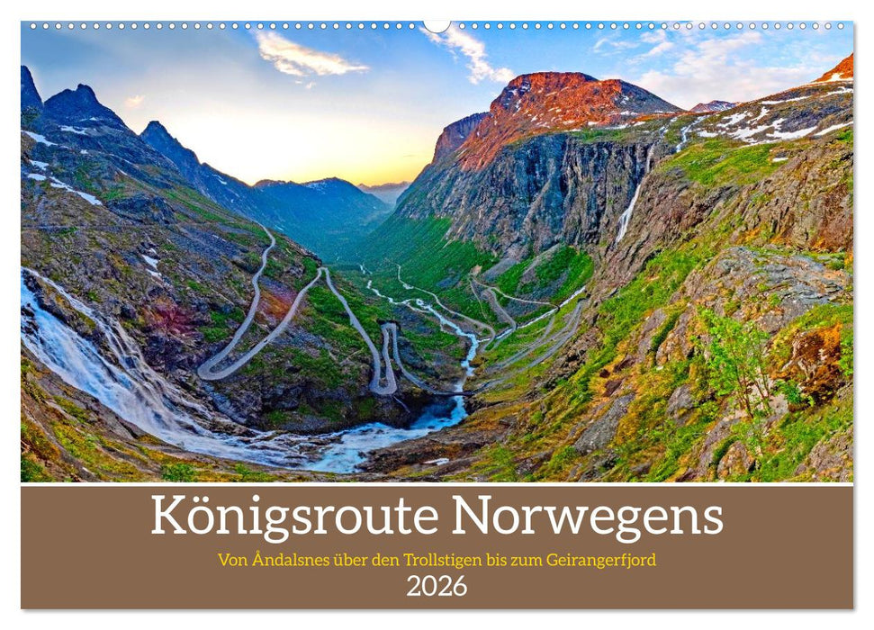 Königsroute Norwegens (CALVENDO Wandkalender 2026)