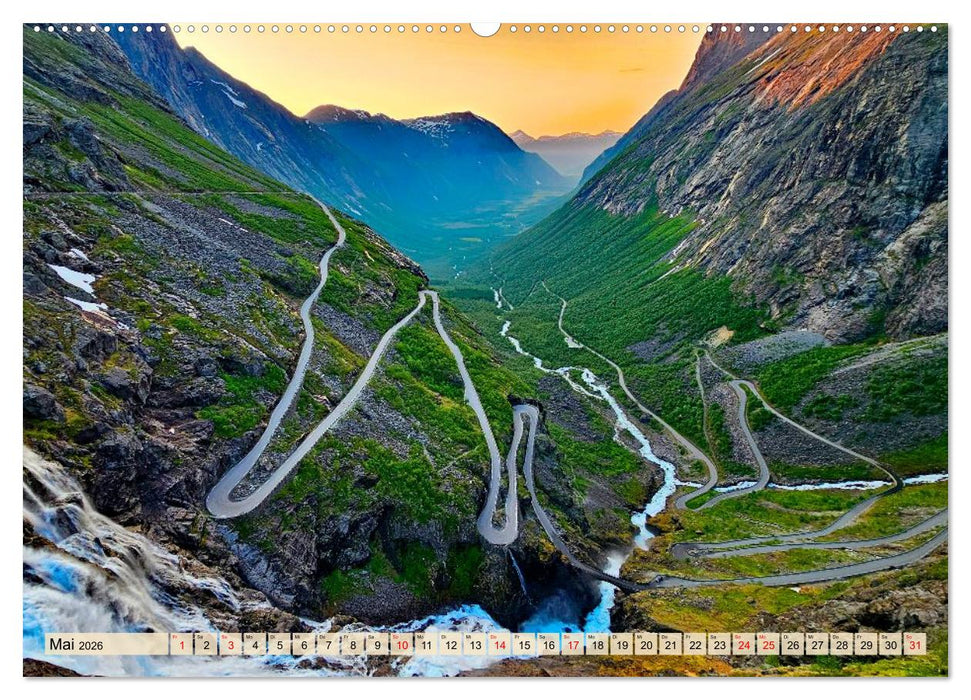 Königsroute Norwegens (CALVENDO Wandkalender 2026)
