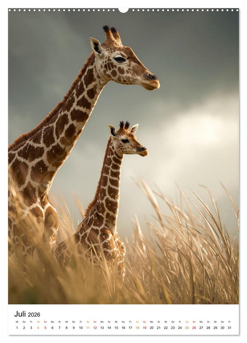 Giraffen - die Welt von oben betrachtet (CALVENDO Premium Wandkalender 2026)