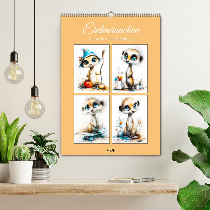 Erdmännchen. Kleine Helden des Alltags (CALVENDO Wandkalender 2026)