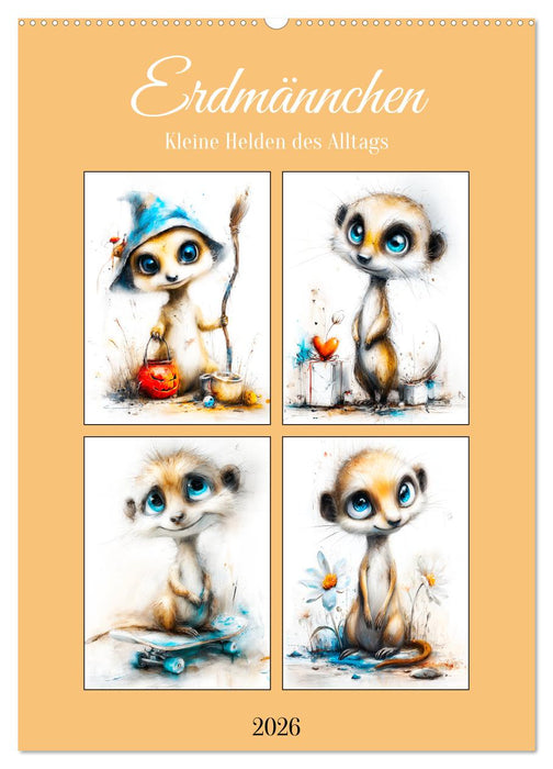 Erdmännchen. Kleine Helden des Alltags (CALVENDO Wandkalender 2026)