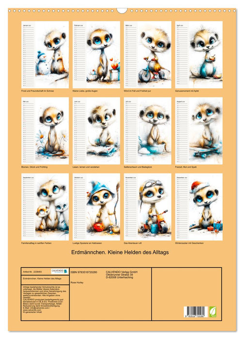 Erdmännchen. Kleine Helden des Alltags (CALVENDO Wandkalender 2026)